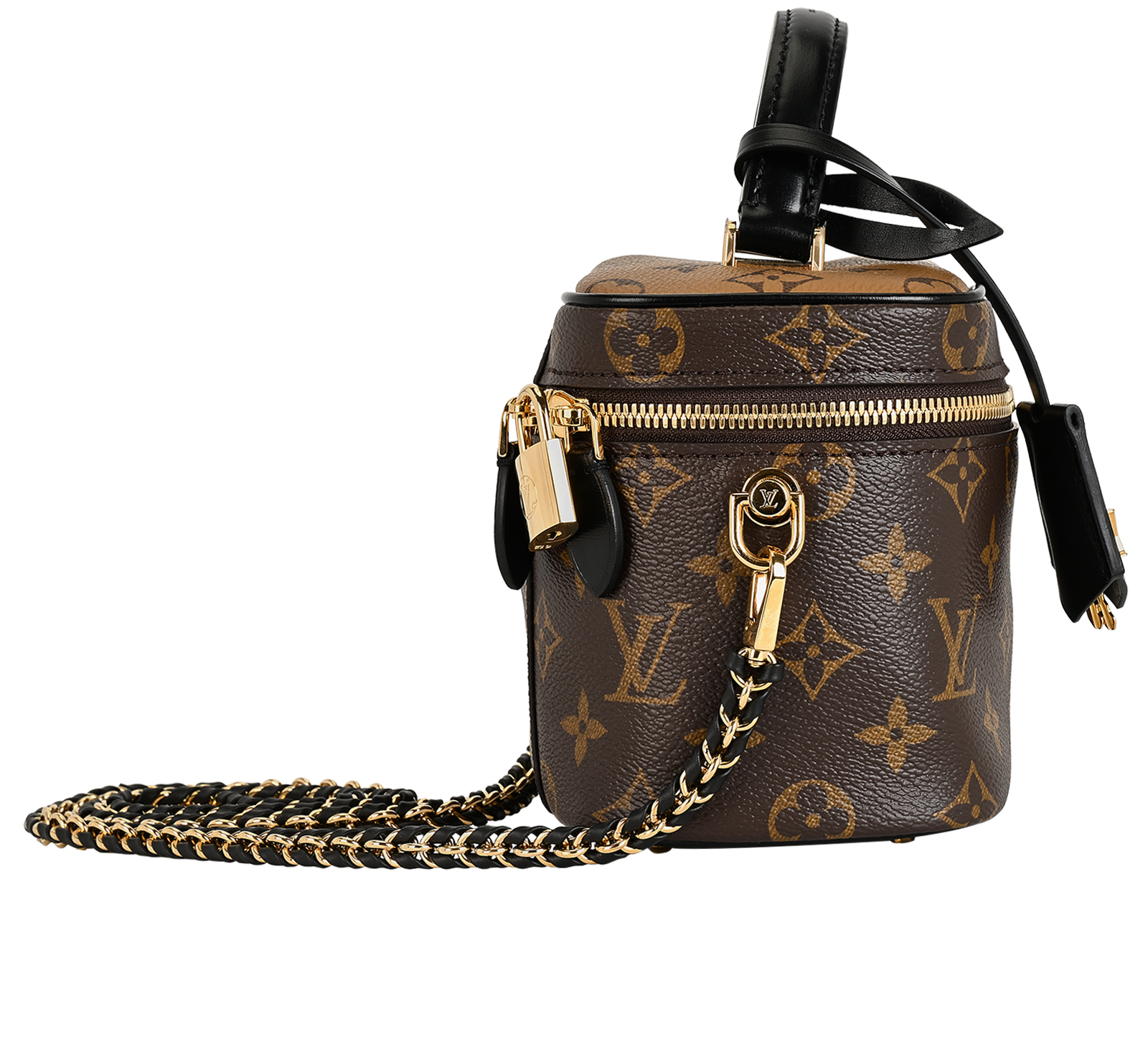 Vanity PM Bag, &pound;1,400, Handbags, Brown, Canvas, Side view